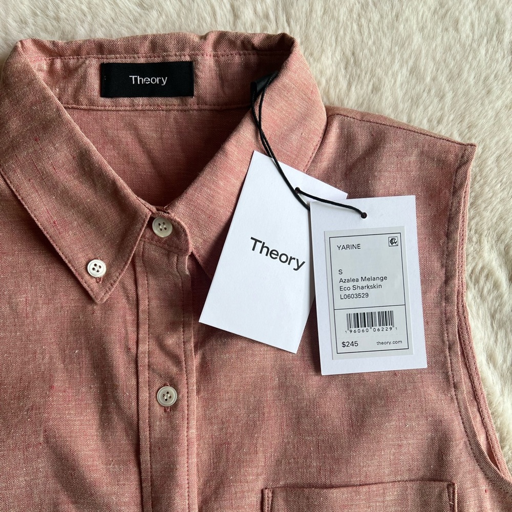 THEORY Linen Top - Picture 3 of 6